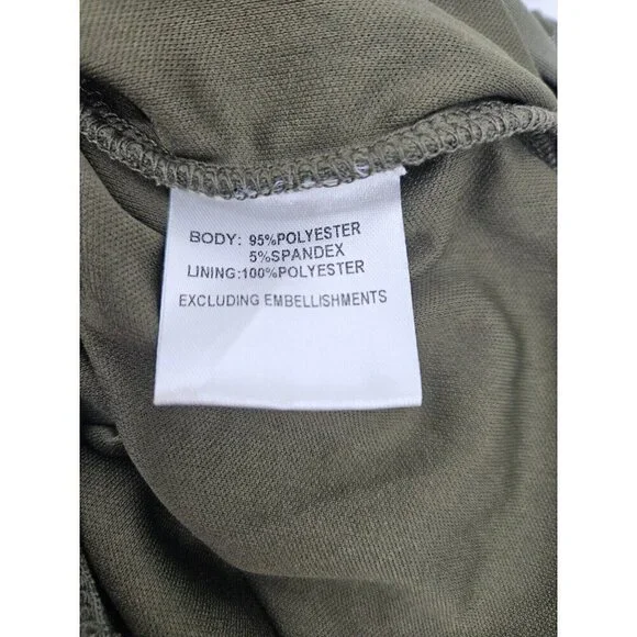 NWOT Princess Polly Tara Mini Dress Womens 0 Olive Green - Picture 7 of 8